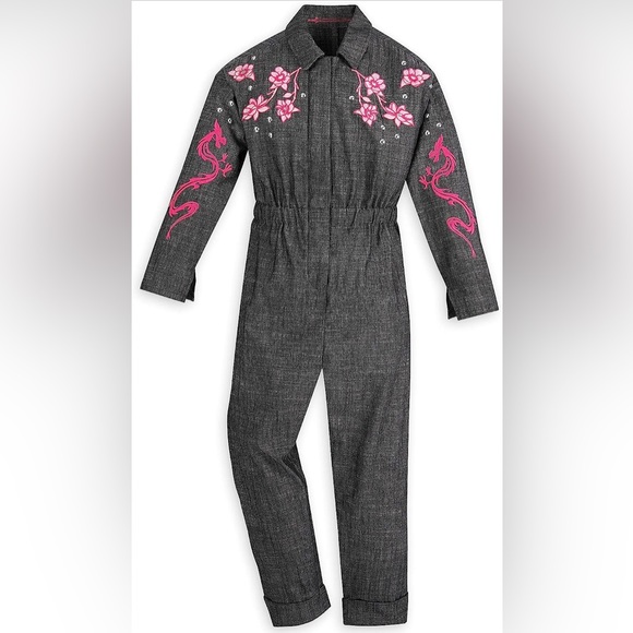 Disney Milan Jumpsuit Gray Zipper Front Elastic Waist Sizes 3 & 4 - Picture 2 of 12